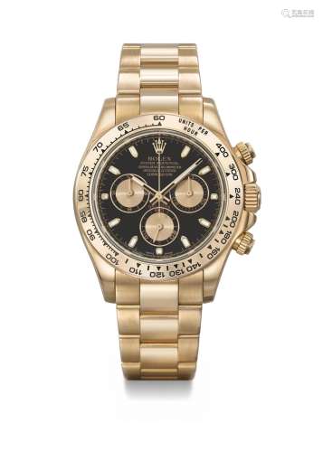 ROLEX. AN ATTRACTIVE 18K PINK GOLD AUTOMATIC CHRONOGRAPH WRI...