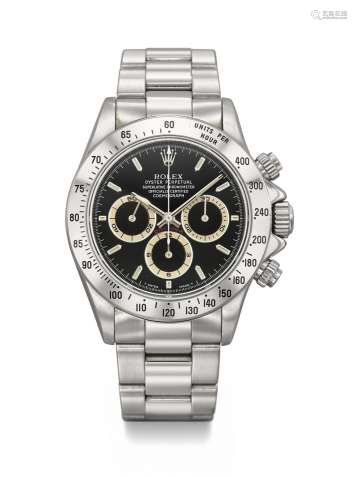 ROLEX. A STAINLESS STEEL AUTOMATIC CHRONOGRAPH WRISTWATCH WI...