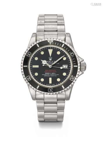 ROLEX. A RARE STAINLESS STEEL AUTOMATIC WRISTWATCH WITH SWEE...