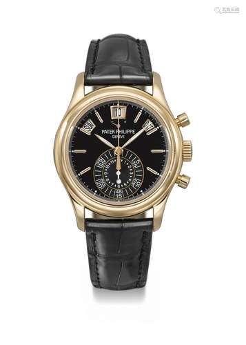 PATEK PHILIPPE. AN ATTRACTIVE 18K PINK GOLD AUTOMATIC ANNUAL...