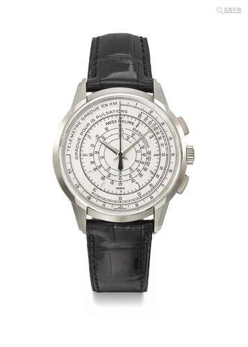 PATEK PHILIPPE. A RARE 18K WHITE GOLD LIMITED EDITION AUTOMA...