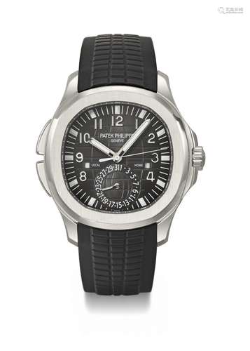 PATEK PHILIPPE. AN ATTRACTIVE STAINLESS STEEL AUTOMATIC DUAL...