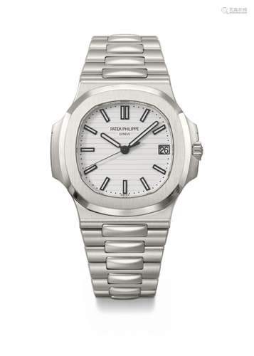 PATEK PHILIPPE. A RARE AND ATTRACTIVE STAINLESS STEEL AUTOMA...