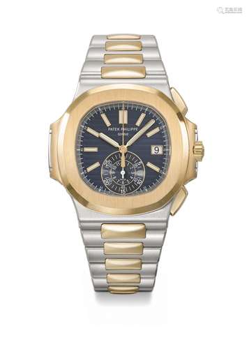 PATEK PHILIPPE. A RARE AND HIGHLY ATTRACTIVE STAINLESS STEEL...