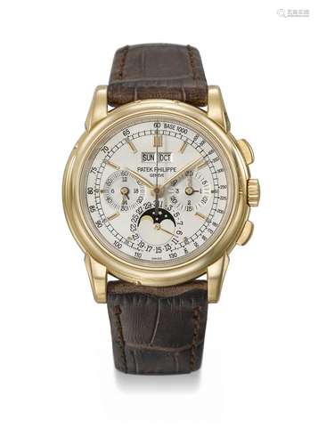 PATEK PHILIPPE. A VERY RARE AND ATTRACTIVE 18K PINK GOLD PER...