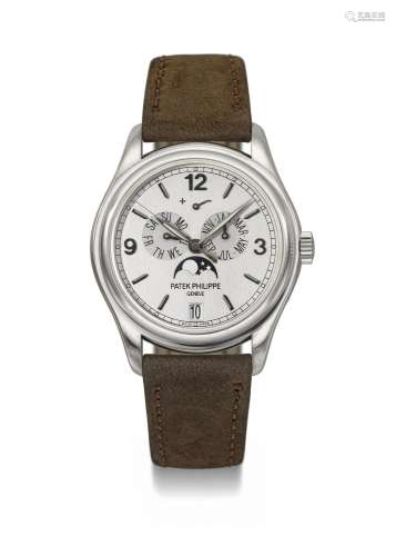 PATEK PHILIPPE. A RARE 18K WHITE GOLD LIMITED EDITION AUTOMA...
