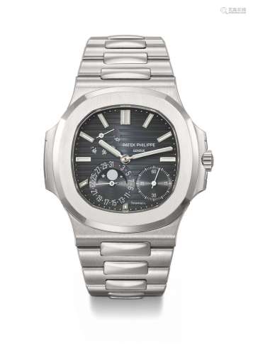 PATEK PHILIPPE. AN EXTREMELY RARE STAINLESS STEEL AUTOMATIC ...