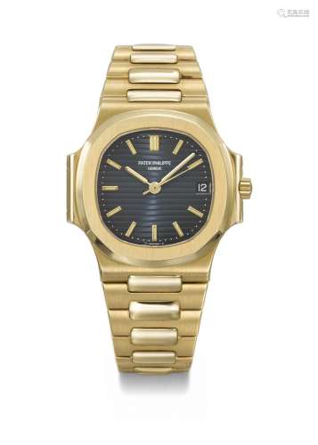 PATEK PHILIPPE. A RARE AND HIGHLY ATTRACTIVE 18K GOLD AUTOMA...