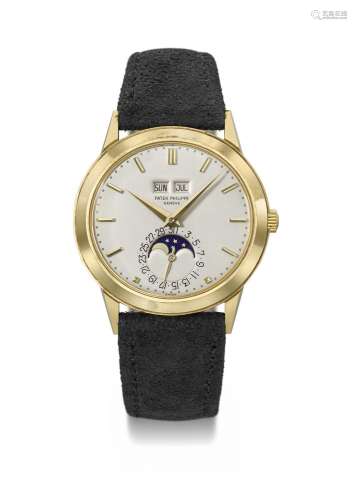 PATEK PHILIPPE. A RARE AND FRESH TO THE MARKET 18K GOLD AUTO...