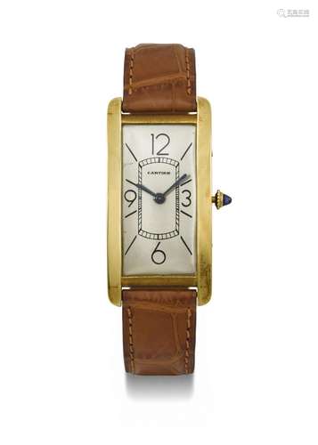 CARTIER. AN HISTORICALLY IMPORTANT LARGE RECTANGULAR CURVED ...