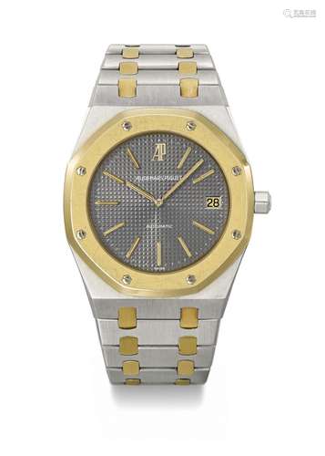 AUDEMARS PIGUET. A VERY RARE AND ELEGANT STAINLESS STEEL AND...