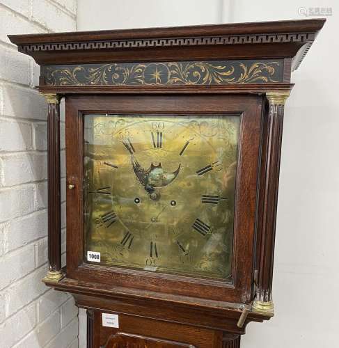 An 18th century oak 8 day longcase clock by Ashton, Bredbury...