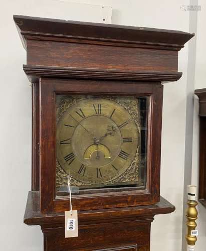 A George III oak thirty hour longacase clock, by Joseph Mill...