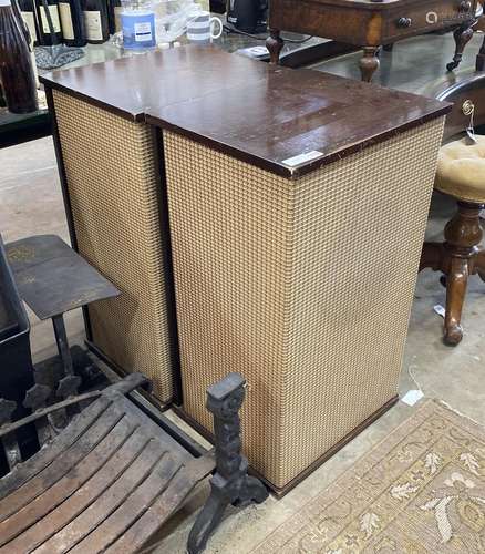 A pair of Beam Echo Ltd loudspeakers, circa 1960