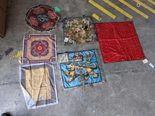 An Ottoman silk Koran cloth, three needle and bead work cove...