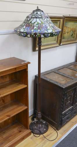 A Tiffany style standard lamp, height 156cm