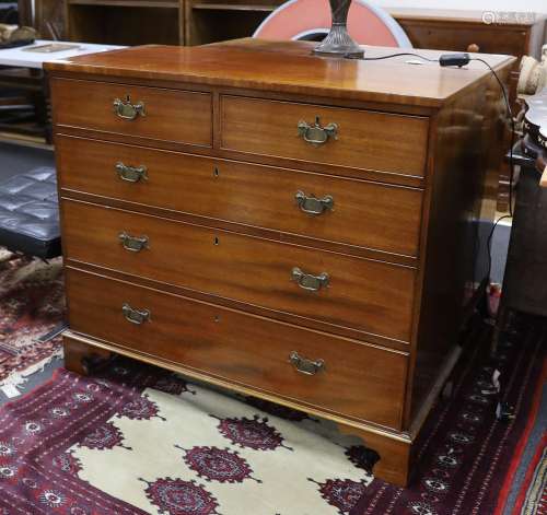 A Regency mahogany straight front chest of drawers, width 10...