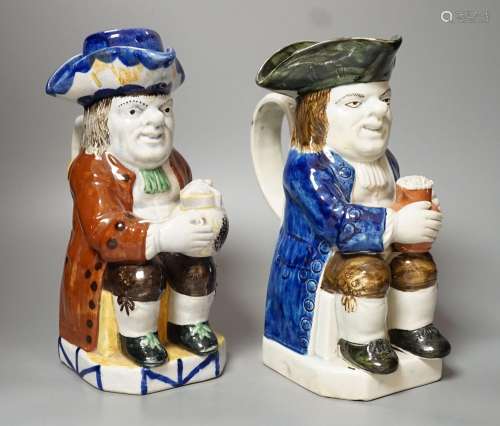 Two Ralph Wood reproduction Toby jugs with fitted covers - 2...
