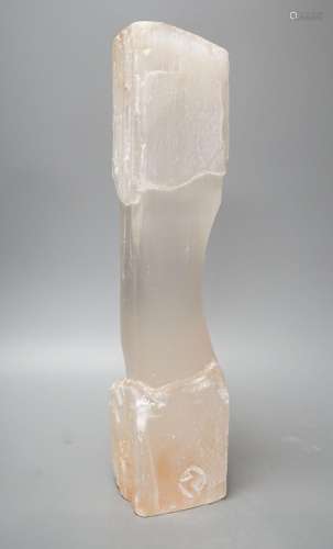 A carved mineral ornament - 33cm long