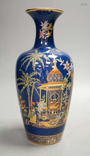 A Carlton ware Persian pattern vase - 26.5cm tall