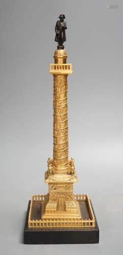 An ormolu and bronze model of Napoleon’s Vendome column, 31....
