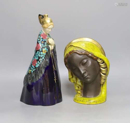 Emilie Schleiss (1880-1962), two ceramic figures including a...