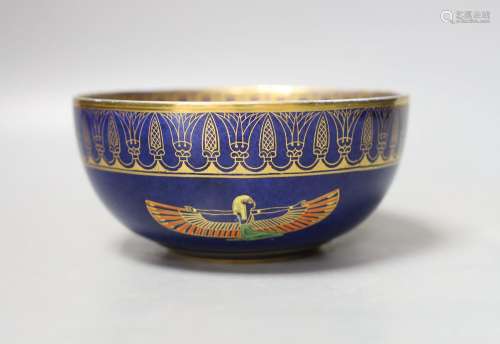 A Carlton ware ‘Egyptian’ pattern bowl with gilt decoration ...