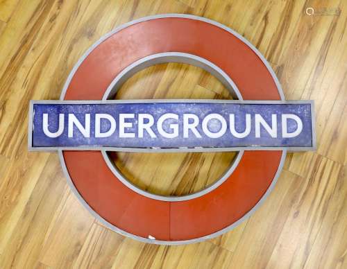 A vintage London Underground sign 126cm