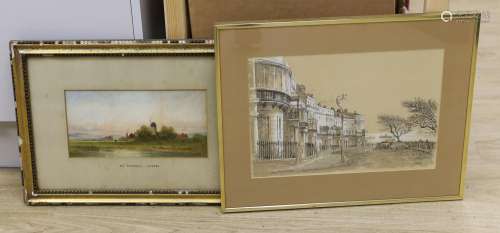 Edward B. Lait, watercolour, At Rodmell, Sussex, signed, 15 ...