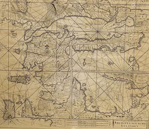 An 18th century Dutch engraving, Map of Archipelagusche Eyla...