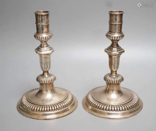 A pair of late 18th/early 19th century German? white metal c...