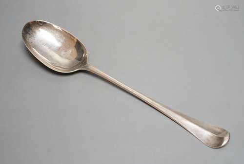 A George II silver Hanovarian pattern basting spoon, James W...