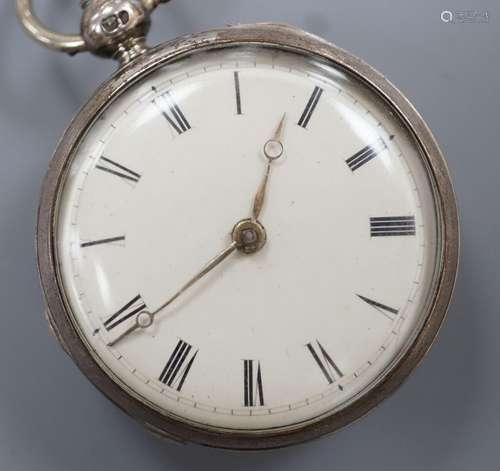 A Victorian silver open face keywind pocket watch, by Richar...