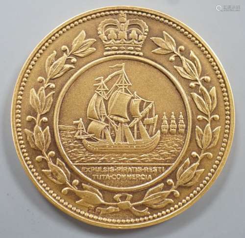 A cased 9ct gold H.R.H.Duke of Edinburgh 24th-28th April 195...
