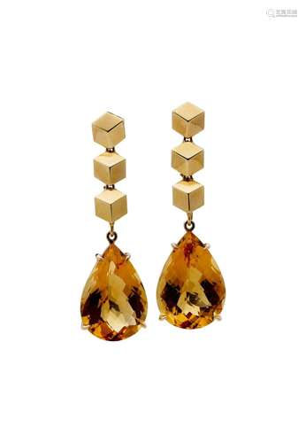 PAOLO COSTAGLI | A PAIR OF CITRINE EARRRINGS