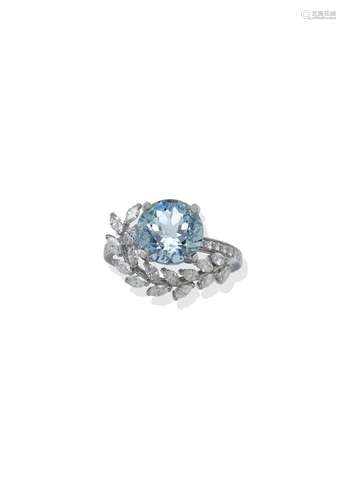 TIFFANY & CO. | A 'VICTORIA VINE' AQUAMARINE AND...