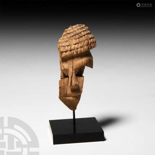 Egyptian Head of a Wooden Figure
