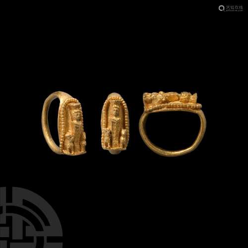 Greek Gold Ring with Artemis of Ephesus