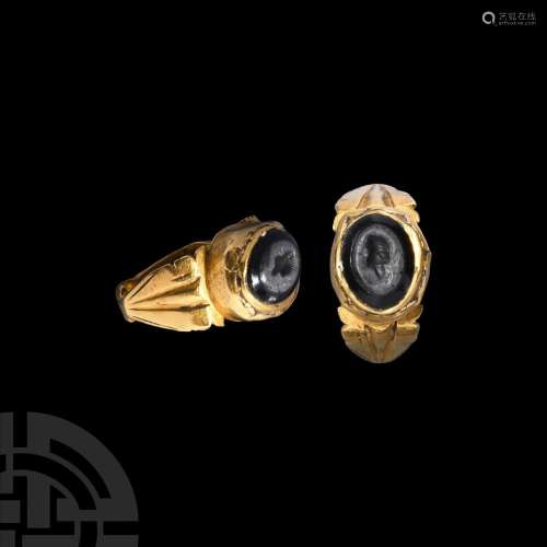 Roman Gold Ring with Portrait Gemstone