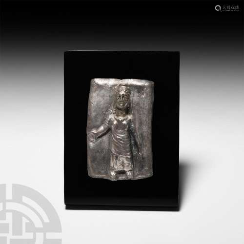 Roman Silver Plaque with Goddess
