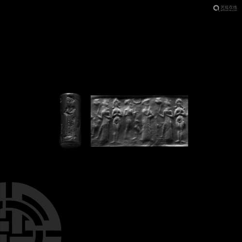 Old Babylonian Cylinder Seal with Presentation Scene