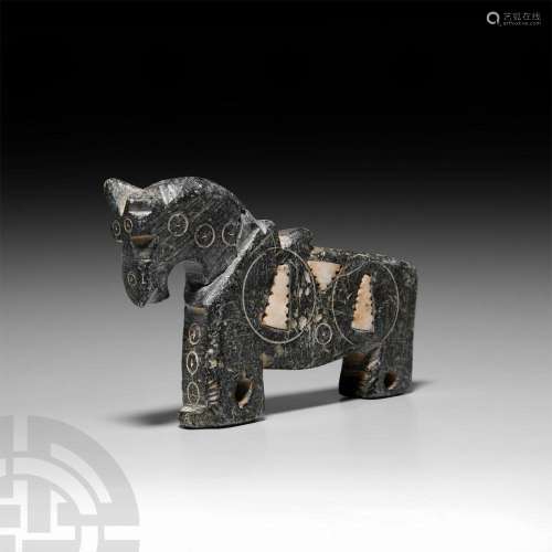 Ghaznavid Inlaid Stone Figurative Horse