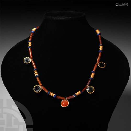 Elamite Necklace with Gold Cup Pendants