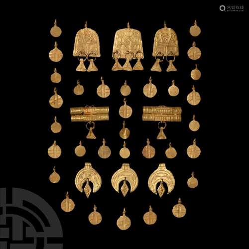 Celto-Iberian Gold Necklace Pendant Set