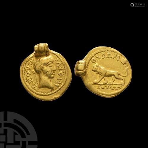 Pre-Viking Gold Quinarius Coin Pendant