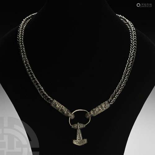 Viking Silver Thor's Hammer Necklace