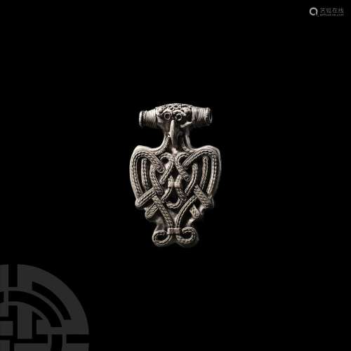 Viking Age Silver Filigree Zoomorphic Pendant