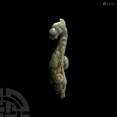 Chinese Jade Dragon Belt Hook