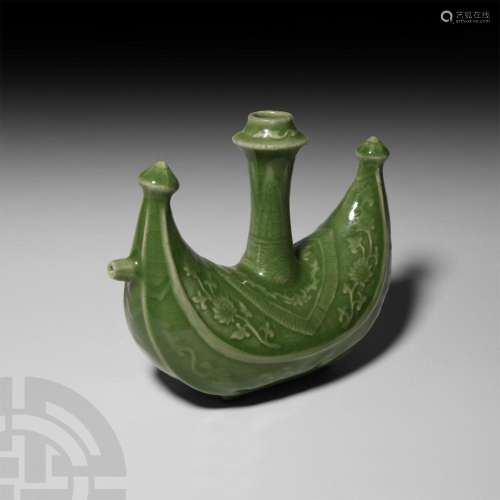 Chinese Ottoman Style Green Glazed Vessel
