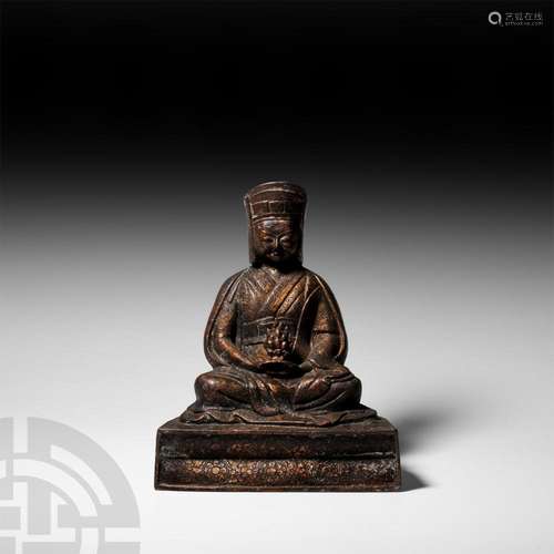 Sino-Tibetan Gilt Seated Buddha Figurine